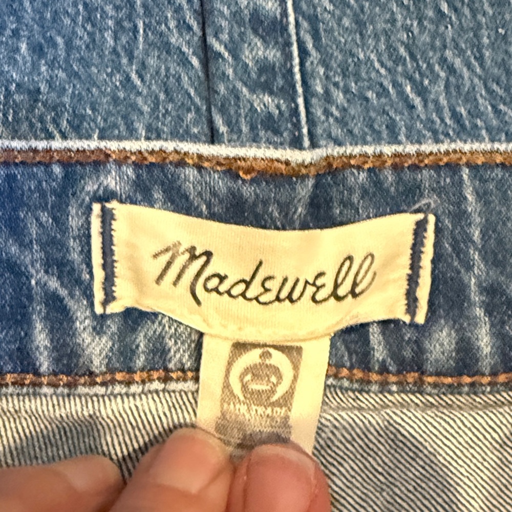 Madewell Light Blue Denim Jacket with Contrast Stitching